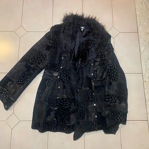 Vintage Afghan Fur Trim Coat